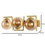 Iron Metal Novelty Wall Light (Gold)