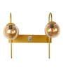 Iron Wall Light in Gold Finish with Amber Glass