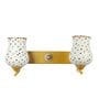 Iron Wall Light in Gold Finish with Handmade Glass