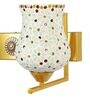 Iron Wall Light in Gold Finish with Handmade Glass