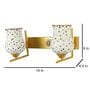 Iron Wall Light in Gold Finish with Handmade Glass
