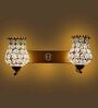 Iron Wall Light in Gold Finish with Handmade Glass
