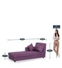 Irvine RHS Chaise Lounger in Purple Colour