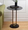 Irwin'S Metal End Table In Black & Gold Colour