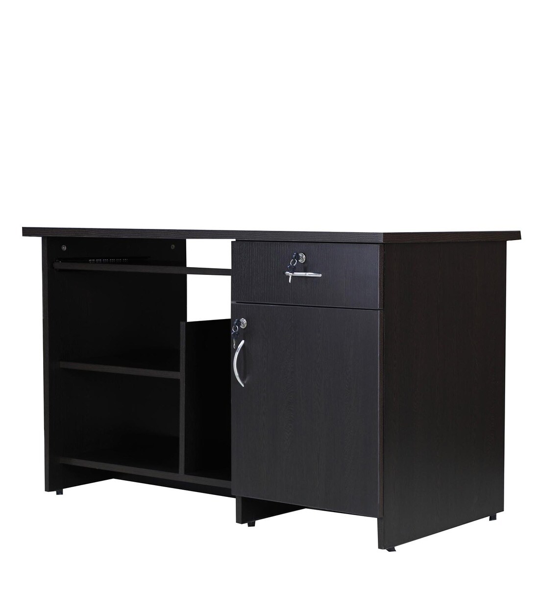 Buy Isaac Computer Table in Wenge Finish by Crystal Furnitech Online