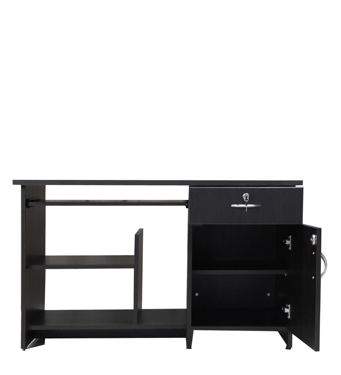 Buy Isaac Computer Table in Wenge Finish by Crystal Furnitech Online Computer Tables Study