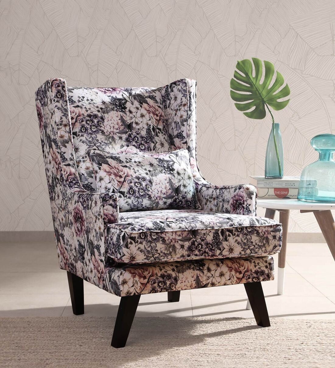 Wing best sale chair floral