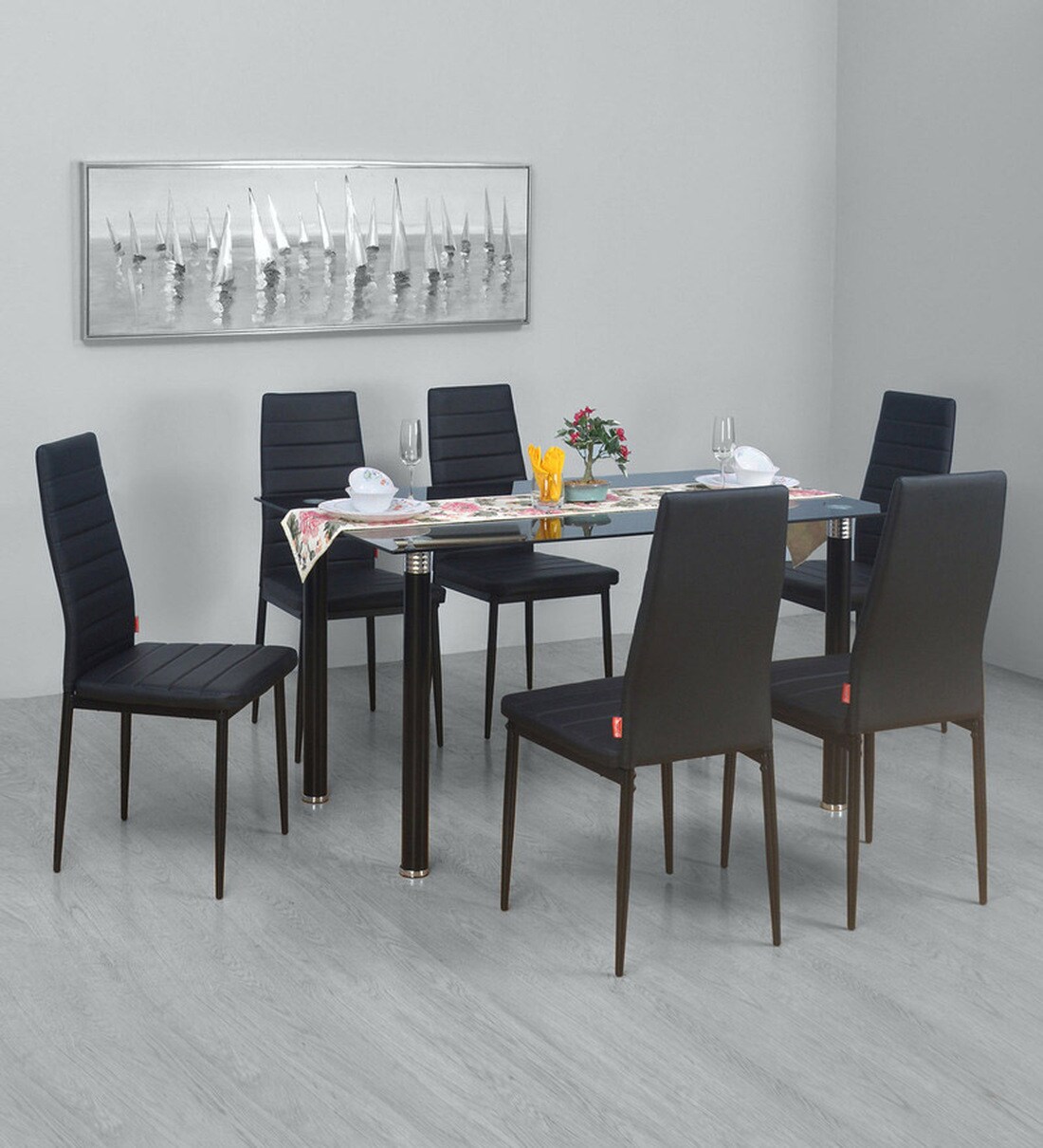 plastic dining table set 6 seater