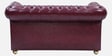 Isla Leatherette 2 Seater Sofa in Burgundy Wine Colour