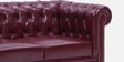 Isla Leatherette 2 Seater Sofa in Burgundy Wine Colour