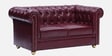 Isla Leatherette 2 Seater Sofa in Burgundy Wine Colour