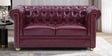 Isla Leatherette 2 Seater Sofa in Burgundy Wine Colour