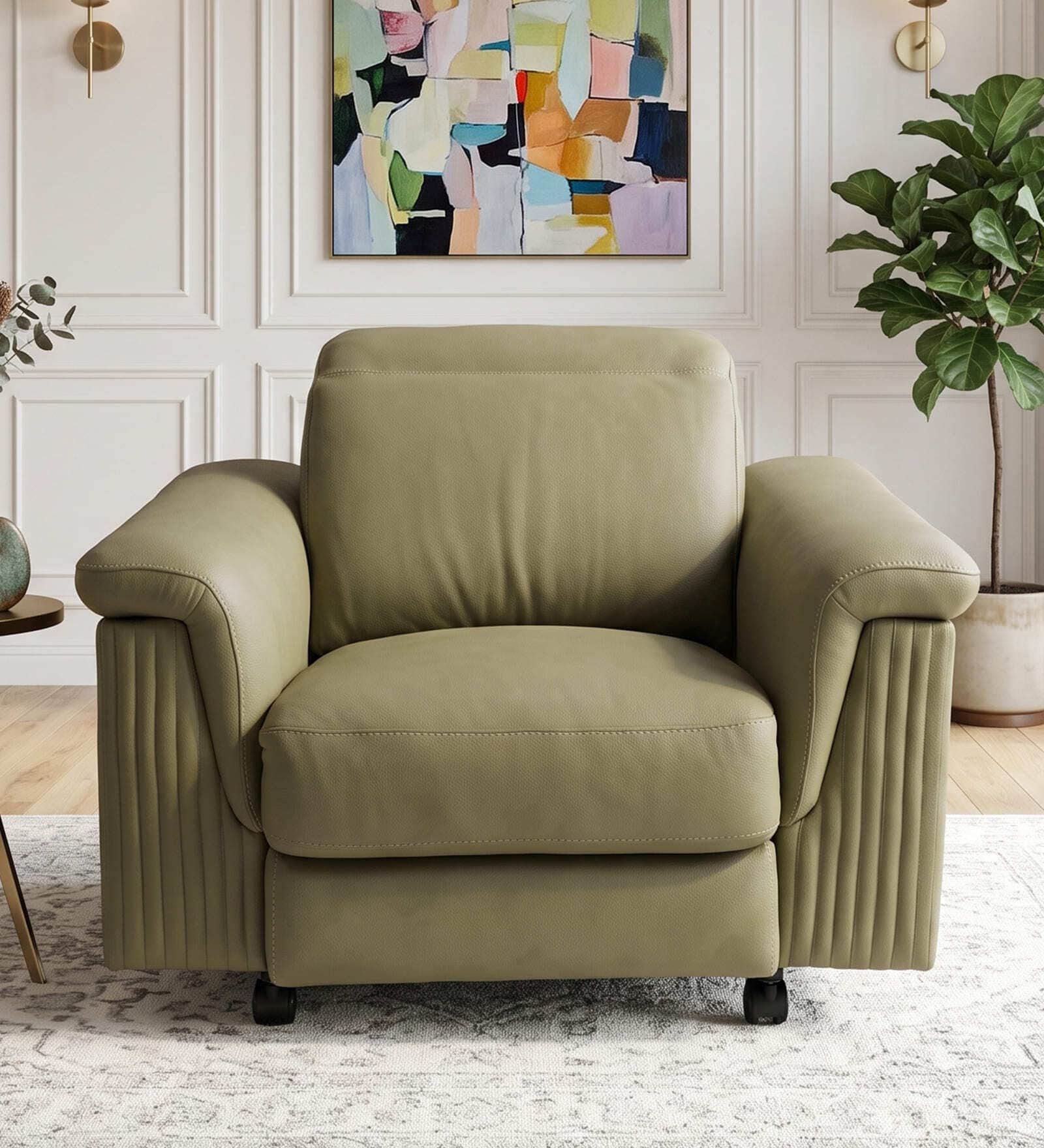 Isabel Double Motor Recliner In Green Colour Isabel Double Motor Recliner In Green Colour