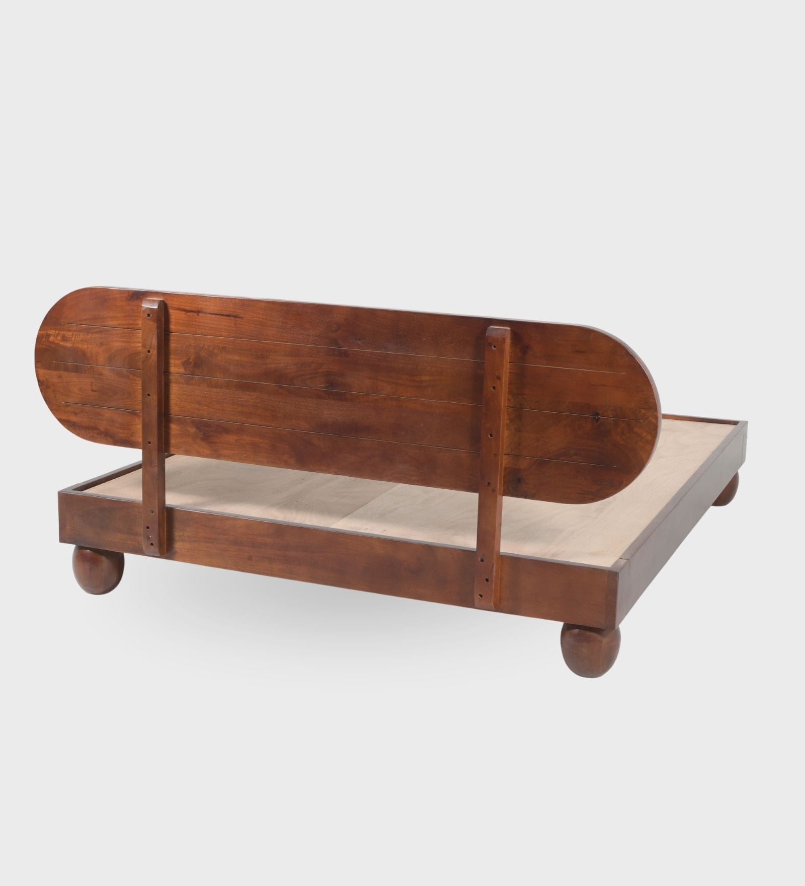 Isha King Size Bed In Walnut Finish Without Storage Isha King Size Bed In Walnut Finish Without Storage