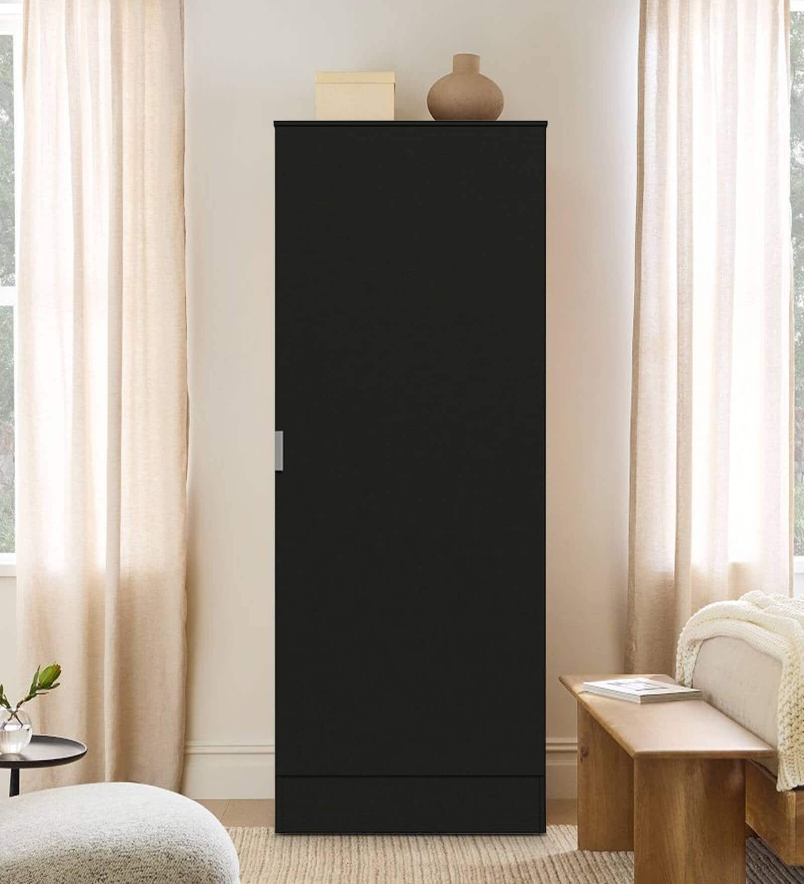 Isis 1 Door Wardrobe In Black color