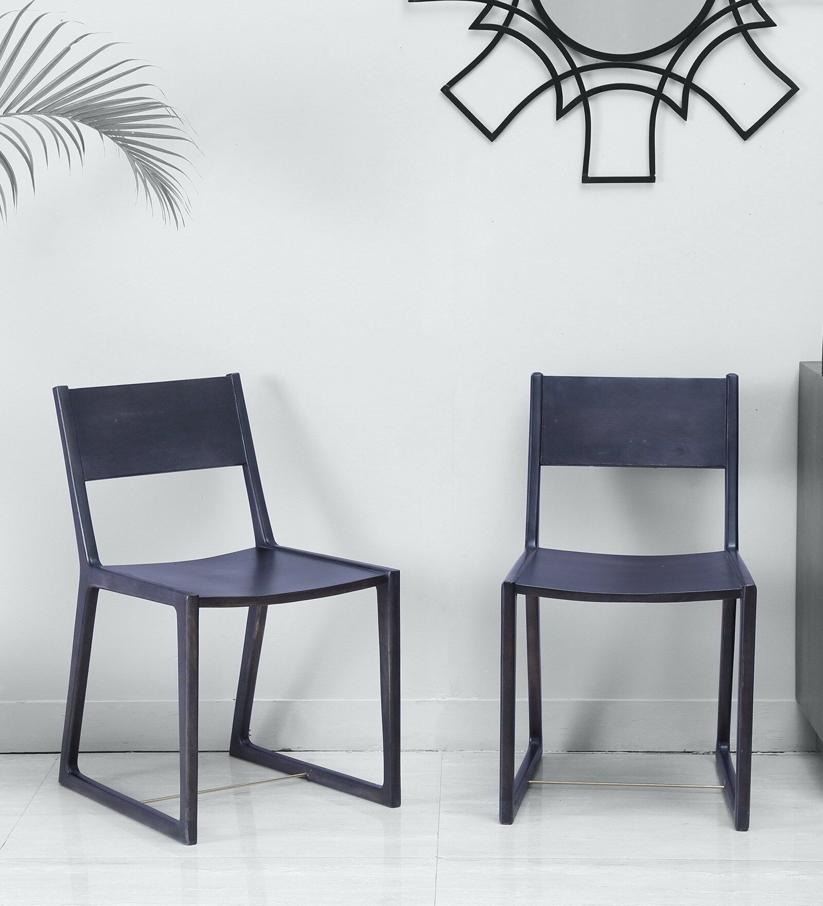 Buy Iskra Solid Wood Dining Chair ( Set of 2 ) in Brass Inlay at 4% OFF ...