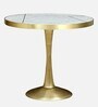 Isaac 2 Seater Dining Table In Brass Finish