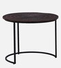 Isaak Solid Wood Nest Of Tables In Dark Walnut Finish