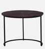 Isaak Solid Wood Nest Of Tables In Dark Walnut Finish