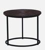 Isaak Solid Wood Nest Of Tables In Dark Walnut Finish