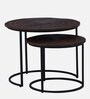 Isaak Solid Wood Nest Of Tables In Dark Walnut Finish Isaak Solid Wood Nest Of Tables In Dark Walnut Finish