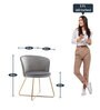 Isabella Barrel Chair in Grey Colour