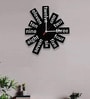 Isabella Engineered Wood Black Wall Clock