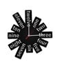 Isabella Engineered Wood Black Wall Clock