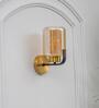Isabella Metal & Glass Wall Light (Amber)