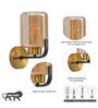 Isabella Metal & Glass Wall Light (Amber)