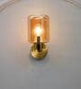 Isabella Metal & Glass Wall Light (Amber)