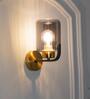 Isabella Metal & Glass Wall Light (Smoke)