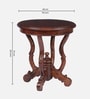 Isaki Teak Wood End Table In Walnut Finish
