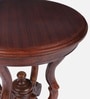 Isaki Teak Wood End Table In Walnut Finish