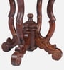 Isaki Teak Wood End Table In Walnut Finish