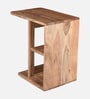 Isari Acacia Wood Side Table in Natural Finish Isari Acacia Wood Side Table in Natural Finish