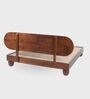 Isha  Solid Wood King Size Bed Without Storage In Walnut Finish
