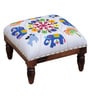Isha Solid Wood Foot Stool In Provincial Teak Finish