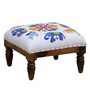 Isha Solid Wood Foot Stool In Provincial Teak Finish