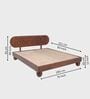 Isha King Size Bed In Walnut Finish Without Storage Isha King Size Bed In Walnut Finish Without Storage