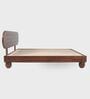 Isha Queen Size Bed In Walnut Finish Without Storage