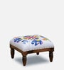 Isha Solid Wood Foot Stool In Provincial Teak Finish