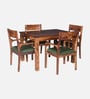 Ishani Sheesham Wood 4 Seater Dining Set in Provincial Teak Finish