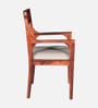 Ishani Sheesham Wood Arm Chair In Honey Oak Finish