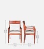 Ishani Sheesham Wood Arm Chair In Honey Oak Finish