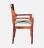 Ishani Sheesham Wood Arm Chair In Honey Oak Finish