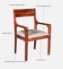 Ishani Sheesham Wood Arm Chair In Honey Oak Finish