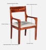 Ishani Sheesham Wood Arm Chair In Honey Oak Finish