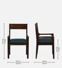 Ishani Sheesham Wood Arm Chair In Provincial Teak Finish