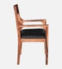 Ishani Sheesham Wood Arm Chair In Rustic Teak Finish